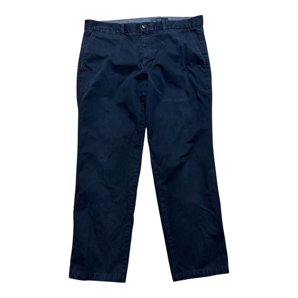 Gap Men’s Straight Chino Pants Size 36x30 Navy Blue 100% Cotton Classic